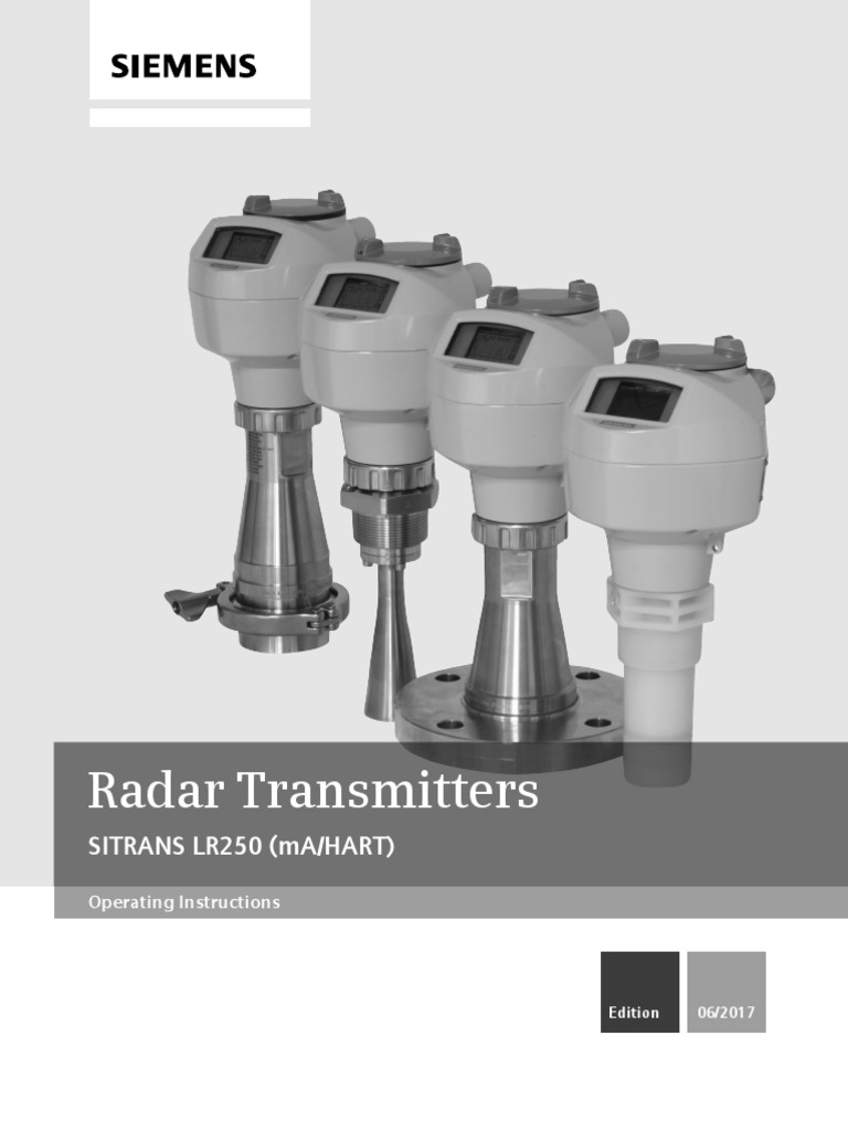 SITRANS LR250 Radar Level Measurment | PDF | Documentation | Trademark