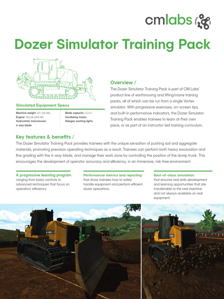 Dozer Simulator Training Pack: Overview | PDF | Simulation | Crane ...