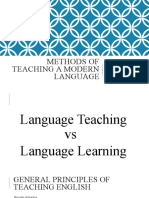 Methods of Teaching A Modern Language