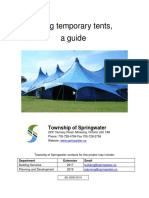 Using Temporary Tents, A Guide: Township of Springwater