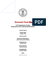 Earmark Final Report Template