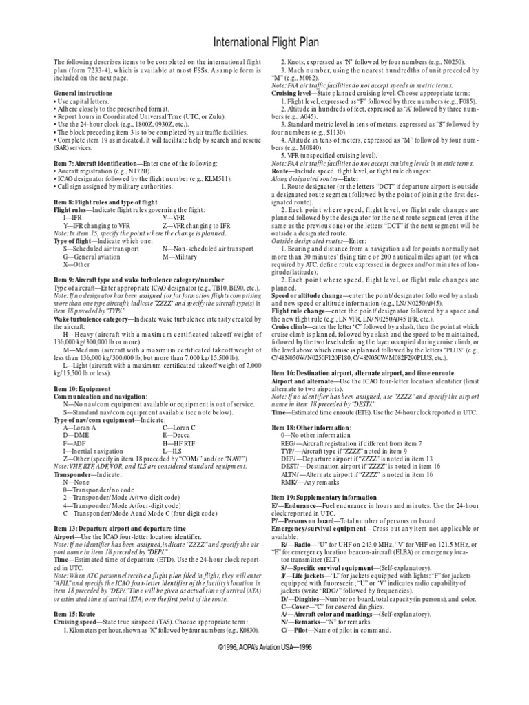 Flight Plan | PDF