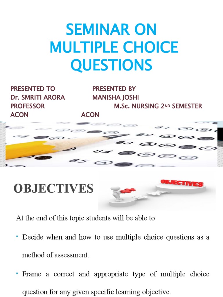 Effective Use of MCQs in Nursing Education | PDF | Multiple Choice | Tests