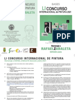 Bases LI Concurso Internacional de Pintura " Homenaje a Rafael Zabaleta 2021" del Ayuntamiento de Quesada, Jaén