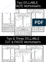 Sy Llable Worksheet Packet Preview