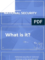 National Security: Threats and Elements