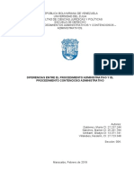 Diferencias Entre El Procedimiento Administrativo y El Procedimiento Contecioso Administrativo.