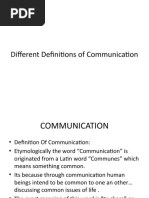 Definitions of Communication