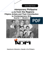 SHS12 CPAR Q1 Mod4 Contemporary Philippine Arts From The Regions Filipino Artists and Their Contribution To Contemporary Arts v3