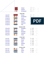 Hilal 2010-11 fixture list