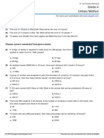 Unitary Method Grade 7 Worksheet 2