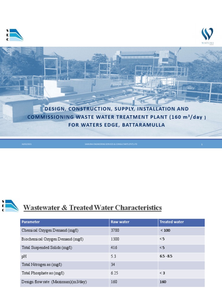 Wastewater Treatment Plant Design | PDF | Sewage Treatment | Anaerobic ...