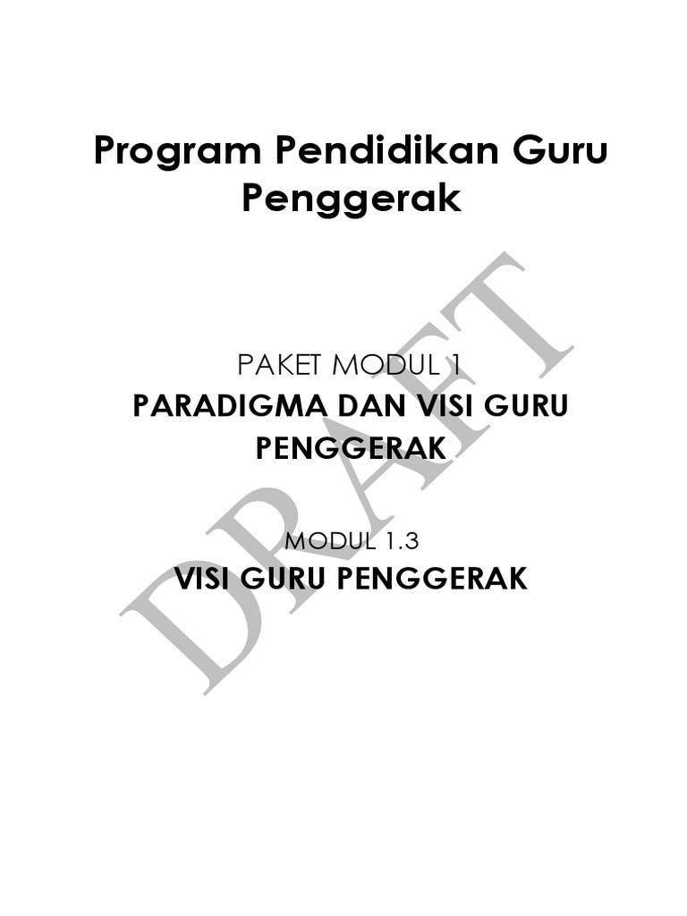 Visi Guru Penggerak dalam Pendidikan | PDF