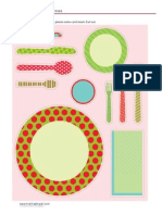 Template: Download and Print The Serving Pieces Onto Card Stock. Cut Out