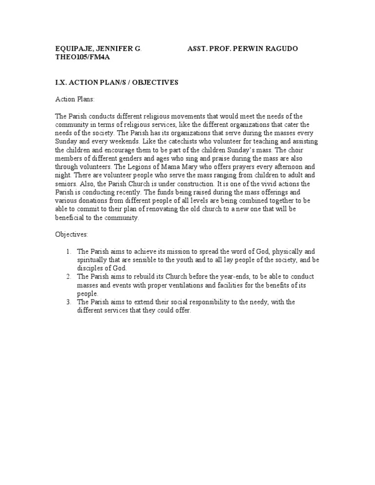 Action Plan | PDF | Social Science