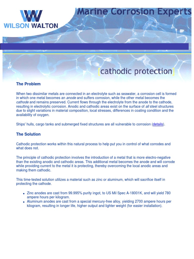 Cathodic Protection for Corrosion Prevention | PDF | Corrosion | Anode