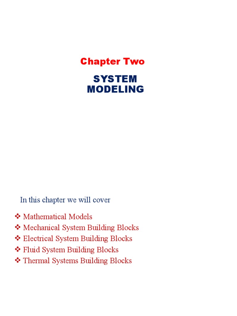 Chapter 2.0 System Modeling | PDF | Technology & Engineering