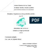 Referat-Profesia de Avocat-Admitere Și Stagiu Profesional-Organizarea Și Etica Profesiilor Juridice-St. LUNTRARU CĂTĂLINA