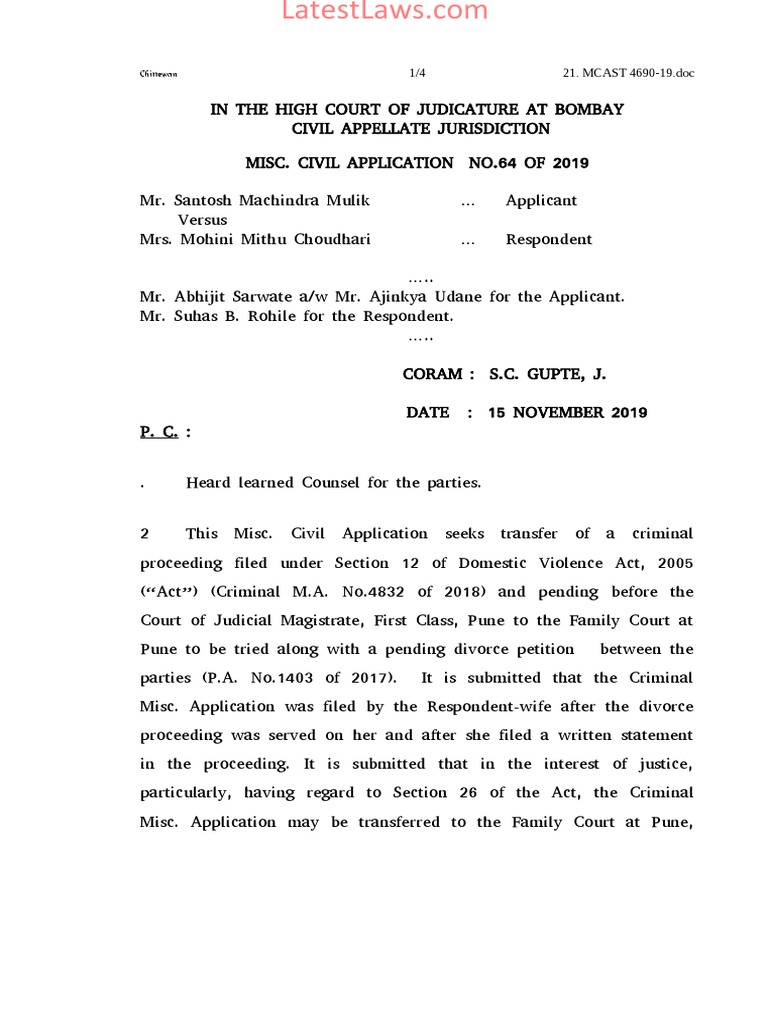 Family Courts Can Hear DV Act Cases PDF Jurisdiction Judgment (Law)