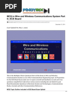 MCQ in Wire and Wireless Communications System Part 6 ECE Board