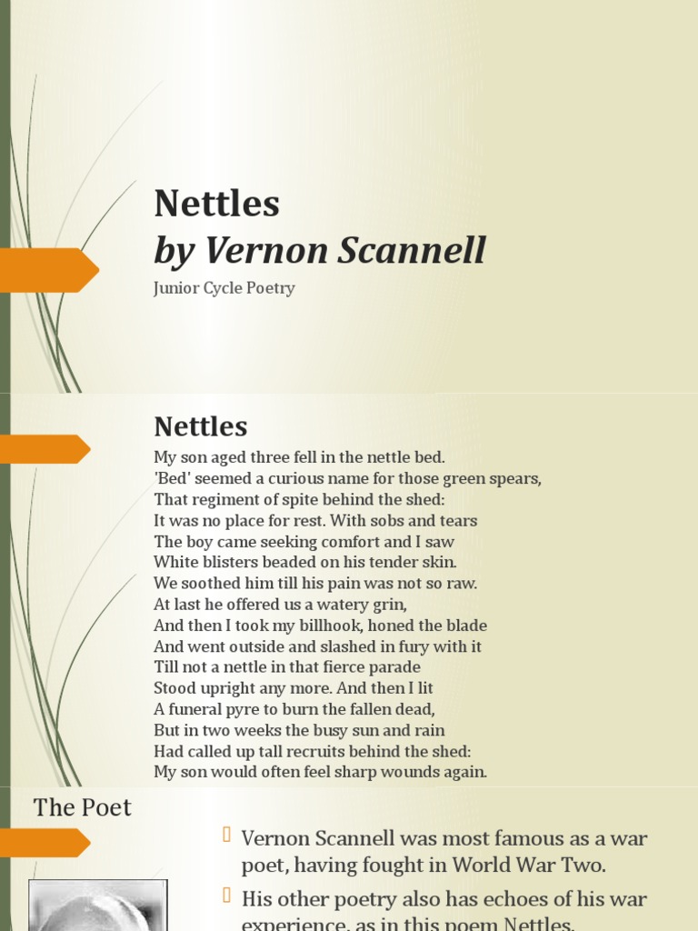 Nettles: by Vernon Scannell | PDF | Poetry