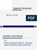 Kuliah 3: Sejarah Pertanian