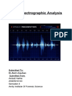 Video Spectrographic Analysis: Submitted To: DR - Amit Chauhan Submitted From