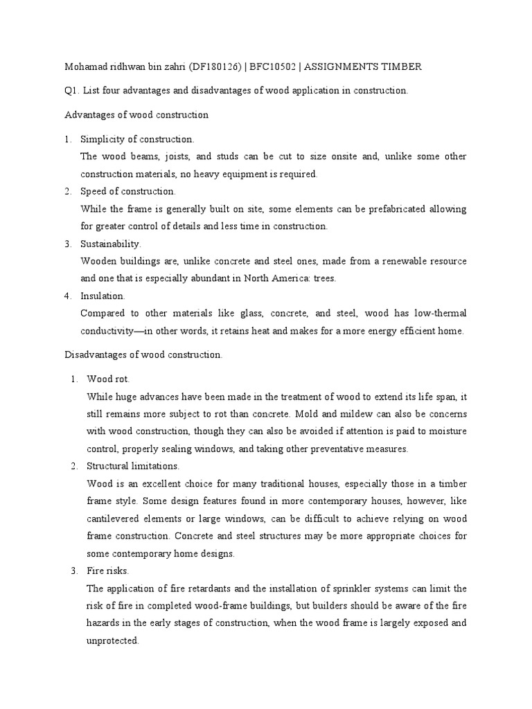 Assignments Timber | PDF | Wood | Trees