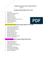 Daftar Nama Kelompok UTS