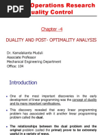 Duality and Post-Optimality Analysis