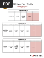 Nse4 Study Plan - Weekly: Fortigate Security 6.2 Self-Paced