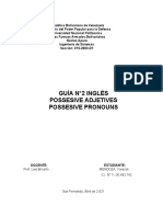 Guía N°2 Inglés Possesive Adjetives Possesive Pronouns
