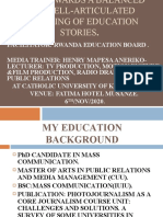 Reporting of Education Stories 1