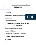 Características de Funcionamiento Hidráulico Yeisson