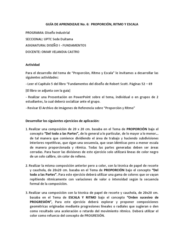 Proporción, Ritmo y Escala en Diseño | PDF | Ritmo | Color
