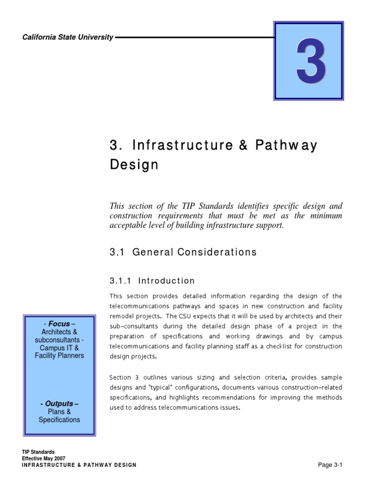 Infrastructure & Pathway Design: 3.1 General Considerations | PDF ...