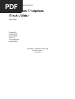 Visualization Enterprises Itrack-Uwatch: Test Plan