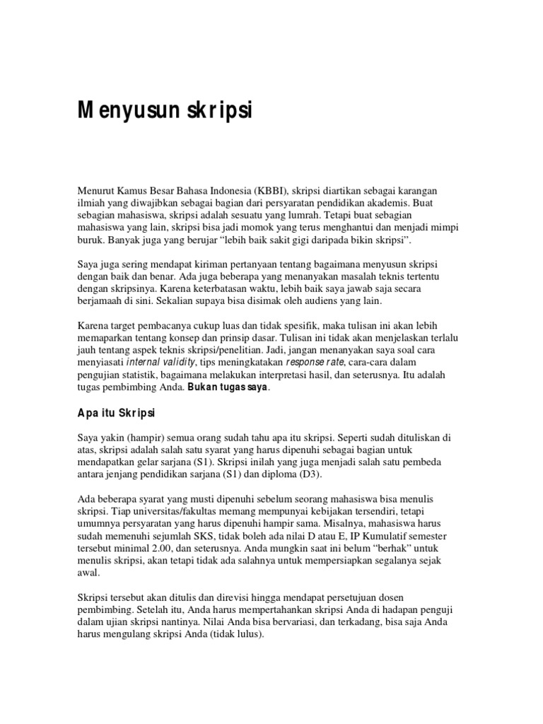 Menyusun Skripsi