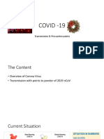 COVID - 19: Transmission & Precaution Points