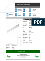 ficha técnica linear led 40w suspendido