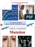 Human Genetics in Nursing Practice NUR 473: Dr. Khaloud Alzahrani Assistant Professor of Molecular Genetics