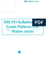 SBI PO Syllabus and Exam Pattern For Mains 2020: Useful Links