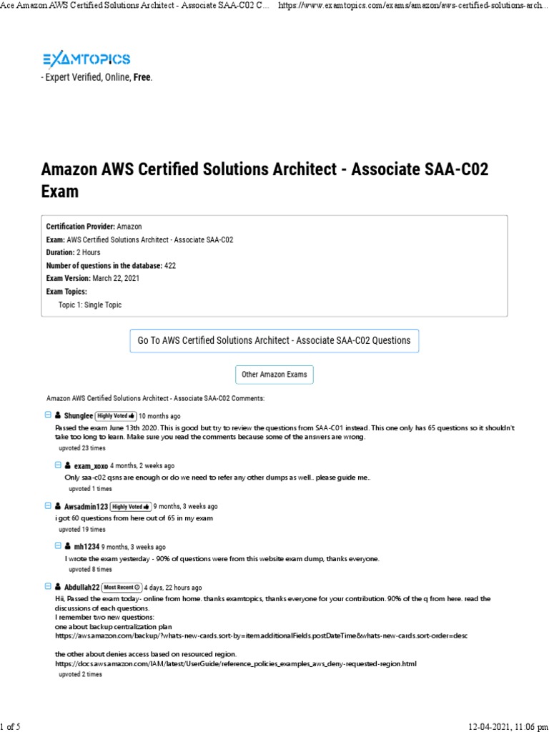 AWS-Solutions-Architect-Associate Exam