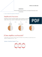 SIMPLIFICACIÓN Y EQUIVALENCIA DE FRACCIONES