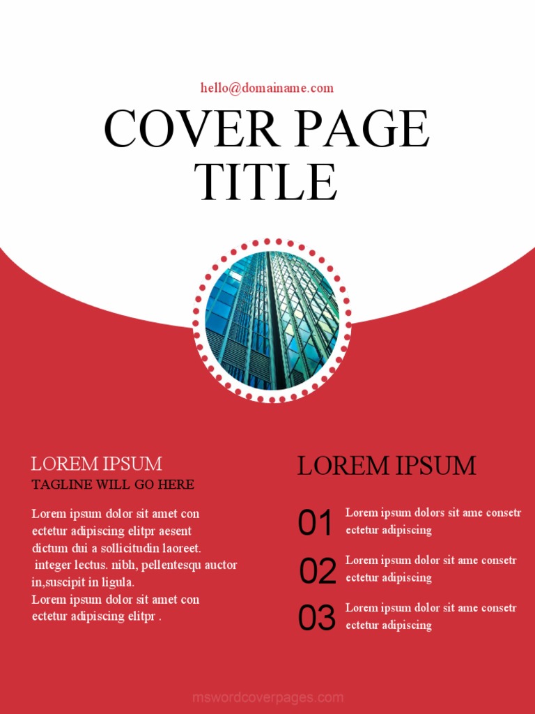 Report Cover Page Design Example | PDF