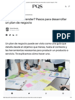 ¿Quieres Emprender - Pasos para Desarrollar Un Plan de Negocio - PQS