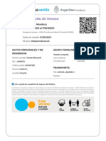 Certificado de Verano: San Rafael, Mendoza Del 10/01/2021 Al 17/01/2021