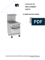 Catalog of Replacement Parts: Ev Series Electric Ranges