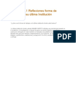 3.1 Reflexiones Forma de Trabajar en Su Última Institución Educativa