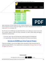 Ejercicios de ÁLGEBRA para Tercer Grado de Primaria - 2021